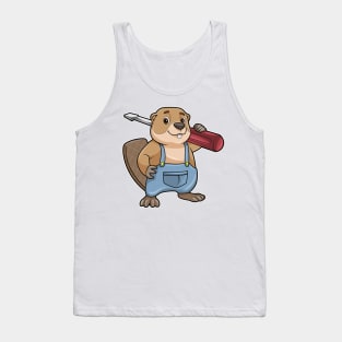 Beaver as Craftsman with Slotted screwdriver Tank Top